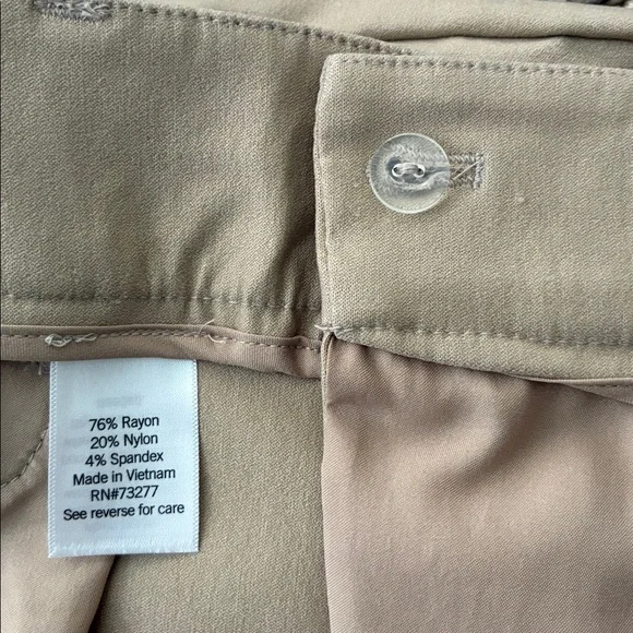 Nine West Pants Trousers Plus SZ 18 Tan Khaki - Picture 4 of 6